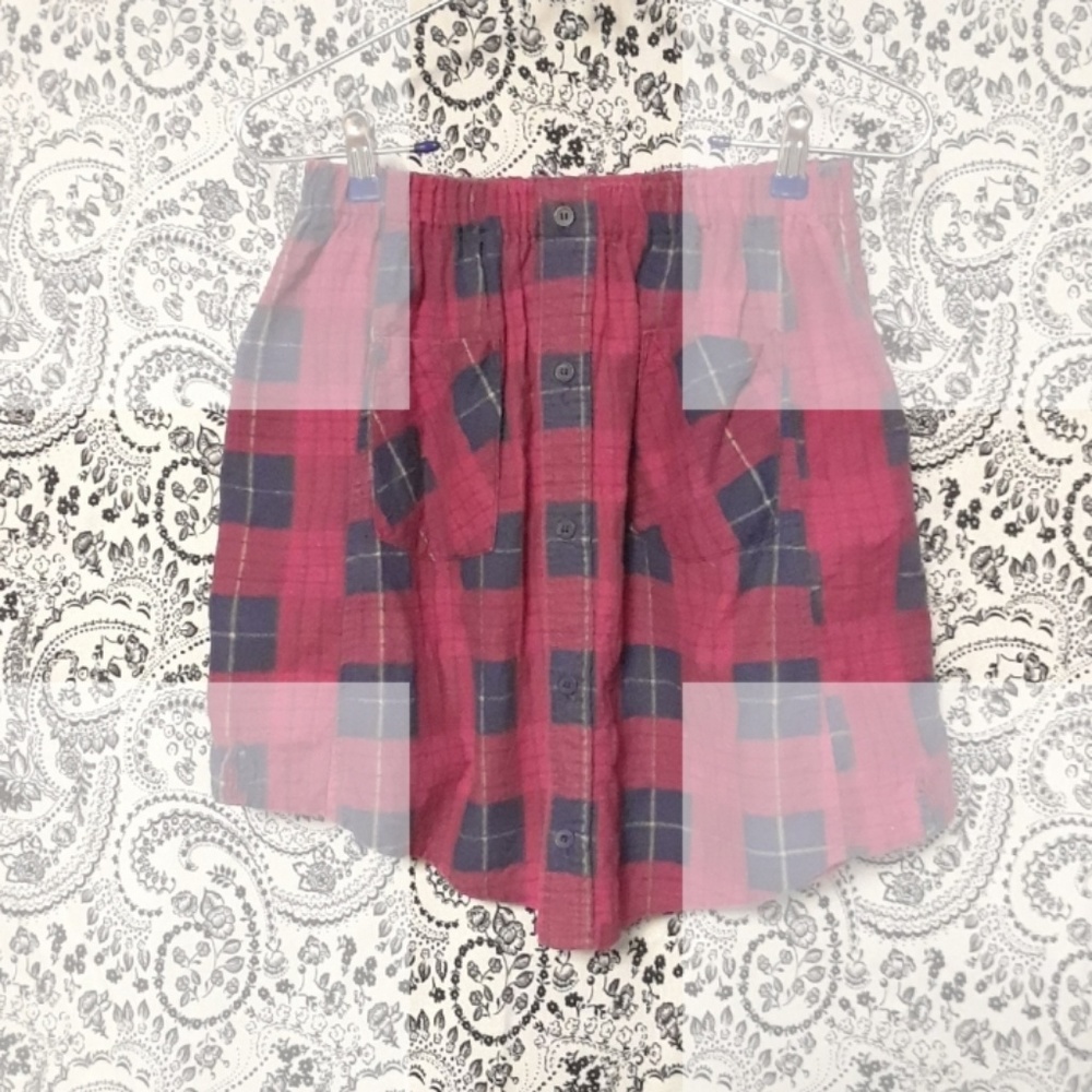 Urban Renewal Plaid Pocket Skirt